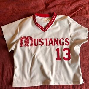 Vintage Mustangs Red and White Jersey